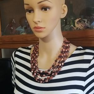 Women Vintage Hongkong  4Strand/Layer Necklace